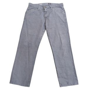 AG ADRIA GOLDSCHMIED The Graduate Tailored Leg Linen Blend Blue Pants 34x30